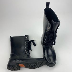 Michael Kors combat style rainboots